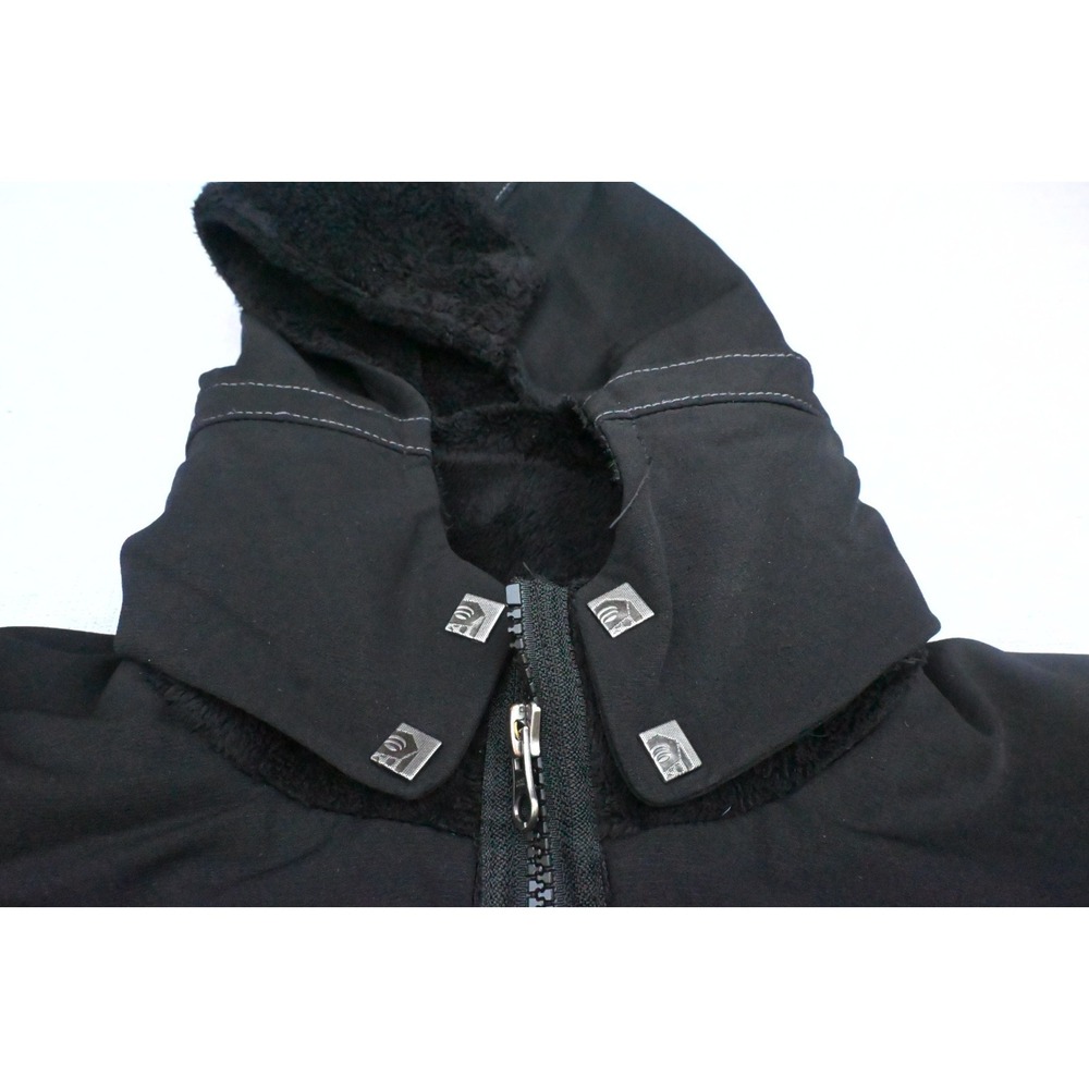 Mountain Hardwear Womens L Black Softshell Jacket Hooded Fleece Lined Sleek - Picture 11 of 16